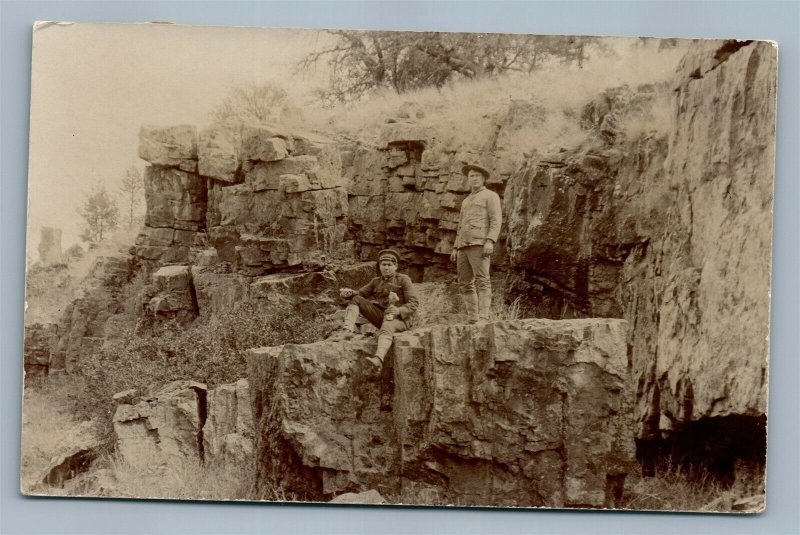 NEW MEXICO GOLD MINE SCENE 1910 ANTIQUE REAL PHOTO POSTCARD RPPC