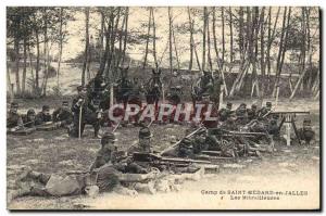 Old Postcard Army Camp Medard en Jalles guns