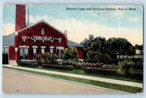 Austin Minnesota Postcard Electric Light Pumping Station c1914 Vintage Antique