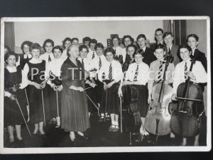 Yorkshire Bingley, Keighley Girls Grammar School Orchestra - Old RP Postcard