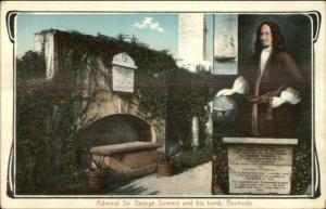 Bermuda Admiral St. George Somers & His Tomb c1910 Postcard