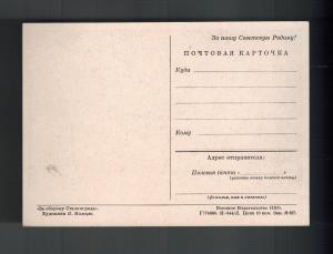 Mint  WW 2 USSR SOviet Union Red Army Fighting Picture Patriotic Postcard