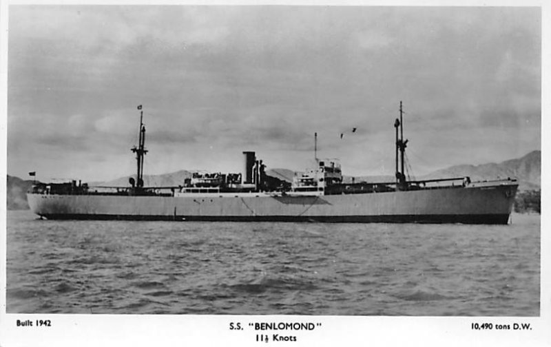 SS Benlomond Ben Line Ship Unused 