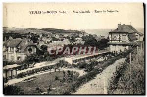 Old Postcard Veules Les Roses Vue Generale Road Sotteville