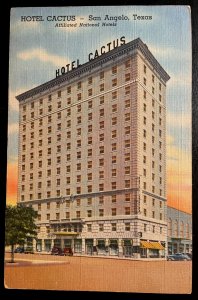 Vintage Postcard 1943 Hotel Cactus, San Angelo, Texas (TX)