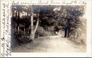 postcard  Dirt Road, Sewickley, Pennsylvania - RPPC