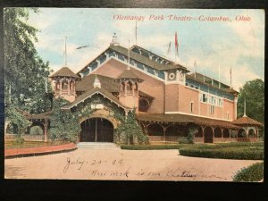 Vintage Postcard 1909 Olentangy Park Theatre Columbus Ohio (OH)