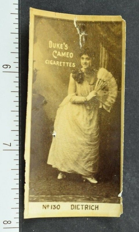 1880's Real Photo Duke's Cameo Cigarettes Dietrich Actress Card F62