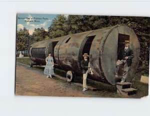 Postcard Spruce Log at Palmer Park, Detroit, Michigan