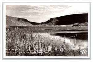 RPPC Blue Lake Lower Coulee WA 1947 Western Souvenirs Postcard R5