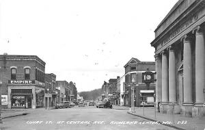 Richland Center WI Street View Empire Drugs Store Front's RPPC Postcard