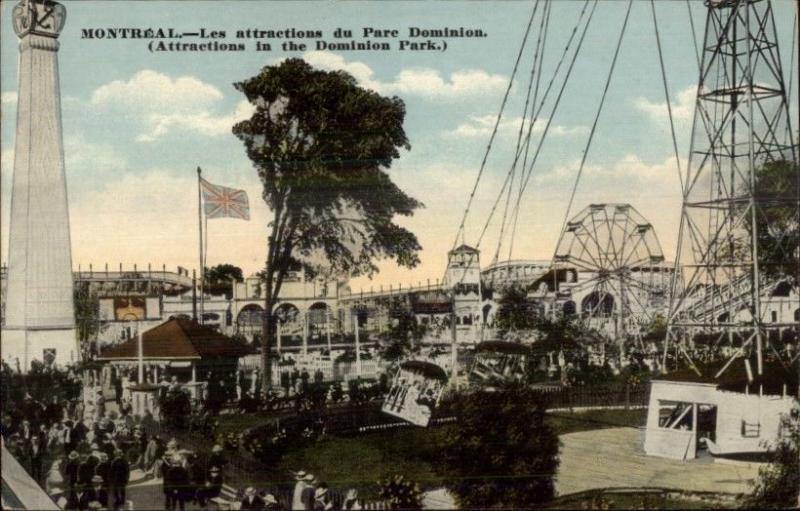 Montreal - Dominion Park Rides c1910 Postcard