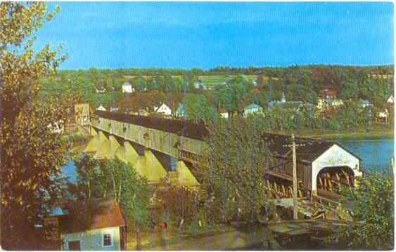 Largest Covered Bridge in the World Saint John River at Hartland New Brunswick