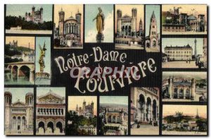 Old Postcard Notre Dame de Fourviere Lyon