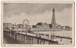 Lancashire; Blackpool From North Pier PPC, Tuck's Glosso Series, c 1910's Unused 