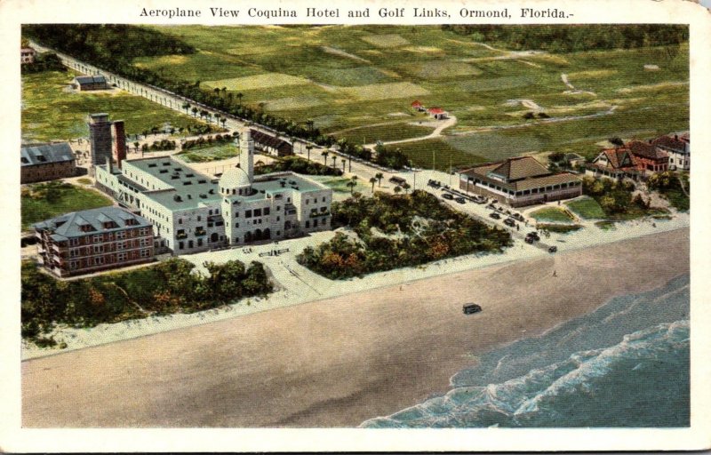 Florida Ormond Beach Aeroplane View Coquina Hotel and Golf Links