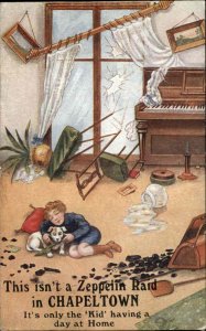 Postcard LEEDS ENGLAND CHAPELTOWN Boy and Dog Wrecked House W & K Pub