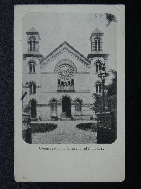 Australia MELBOURNE Congregational Church c1907 Postcard