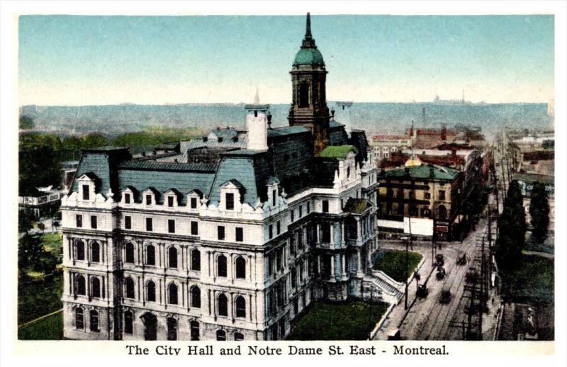 Montreal  City Hall and Notre Dame street East