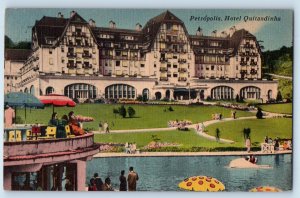 Brazil Postcard Petropolis Hotel Quitandinha 1953 USS Samuel Roberts Posted