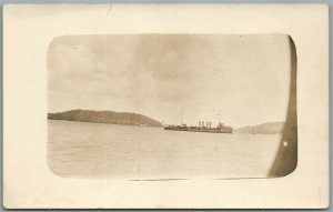 WWI ERA US FLEET ANTIQUE REAL PHOTO POSTCARD RPPC