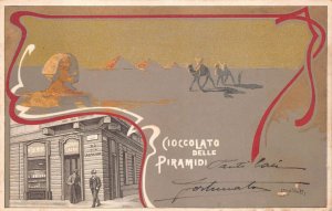 CIOCOLATO DELLE PIRAMIDI CHOCOLATE EGYPT ITALY ADVERTISING POSTCARD 1904