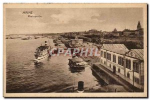 Germany Mainz Old Postcard Rheinpartie