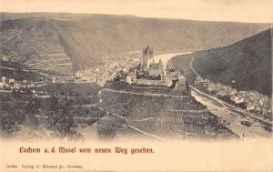 Cochem Germany Birds Eye View Castle Antique Postcard J66398