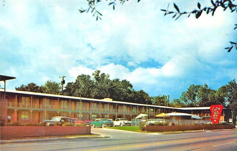 Dallas TX Eastern Hills Motor Hotel Old Cars, Postcard