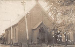 D22/ Lima Ohio Postcard Real Photo RPPC c1910 Main Street Church of Christ 