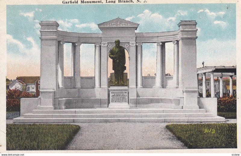 LONG BRANCH, New Jersey, PU-1921; Garfield Monument