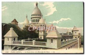 Old Postcard Paris Le Sacre Coeur and Reservoir Water