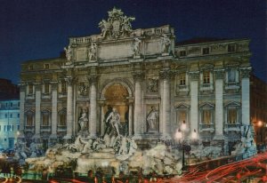 Italy Postcard - Rome / Roma - Trevi Fountain By Night  RR7848