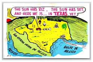 Comic Son Has Riz and Set and Here We Is In Texas Yet TX UNP Chrome Postcard S4