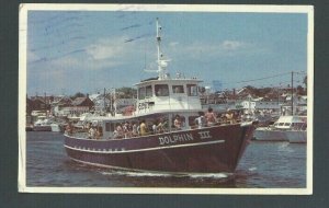 1982 Post Card Famous Whale Watching Boat Dolphine III In Cape Cod MA