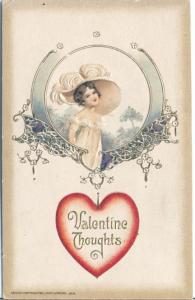 VALENTINE   PRETTY LADY   1915 WINSCH postcard