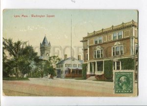 3086702 USA Lynn Mass Washington Square Vintage 1908 year RPPC