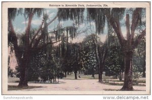 Florida Jacksonville Entrance To Riverside Park 1940