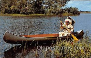 Indian Chief Dressed in Full Regalia Unused 