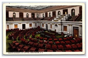 Senate Chamber US Capitol Washington DC UNP WB Postcard Y9