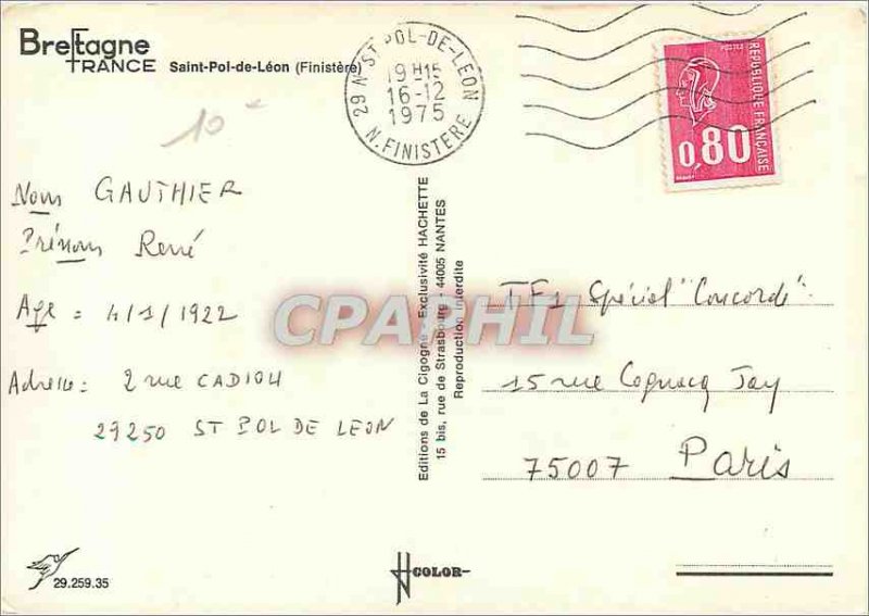 Postcard Modern France Saint Pol de Leon (Finistere)