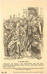 WWI Postcard Punch A Plain Duty Plea For Belgian Refugees 35