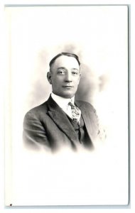 RPPC CEDAR RAPIDS, IA Iowa ~ Studio Portrait of FRANK HYDE 1918 Postcard