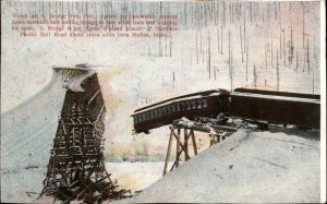 Train Wreck Collapsed Bridge Coeur d'Alene Branch Northern Pacific Mullan ID