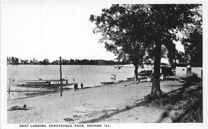 J69/ Havana Illinois Postcard c1930 Quiver Lake Chautauqua Park 98