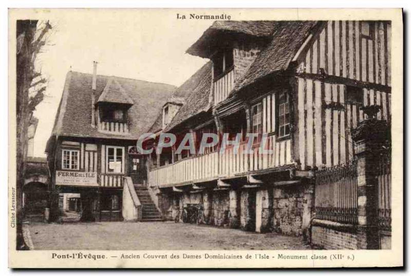 Old Postcard Normandy Bridge I & # 39Eveque former Dominican convent of ladie...