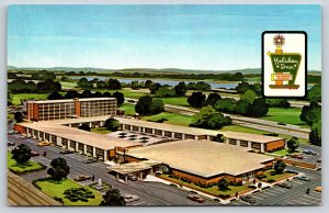 Roadside~East Springfield IL~Aerial View~Indoor & Outdoor Pools~Vintage Postcard
