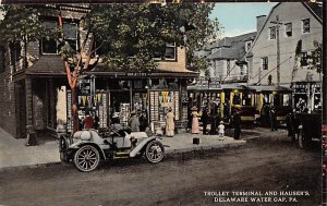 Trolley Terminal and Hauser's  shop - Delaware Water Gap, Pennsylvania PA  