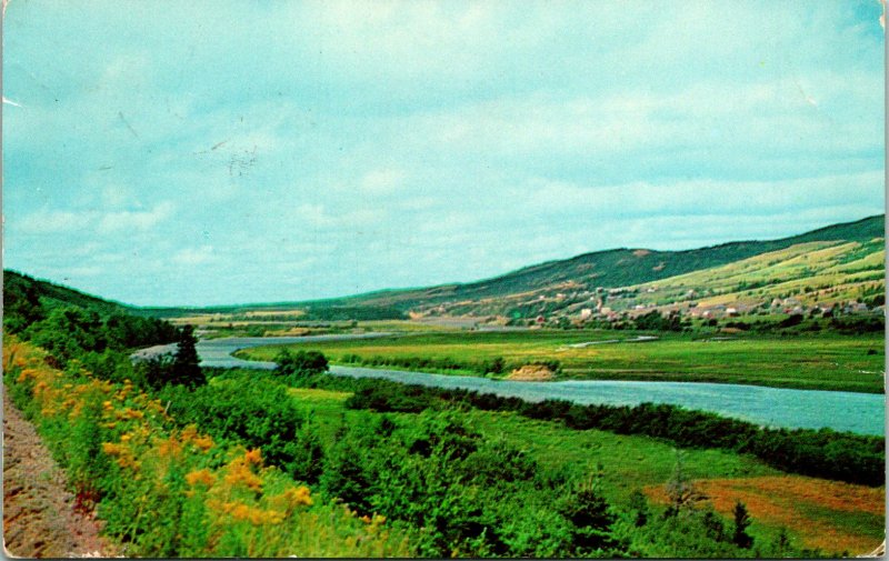 Margaree Valley Cape Breton NS Canada Postcard used 1957