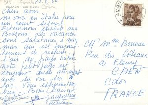 Postcard Italy Bellagio lago di como